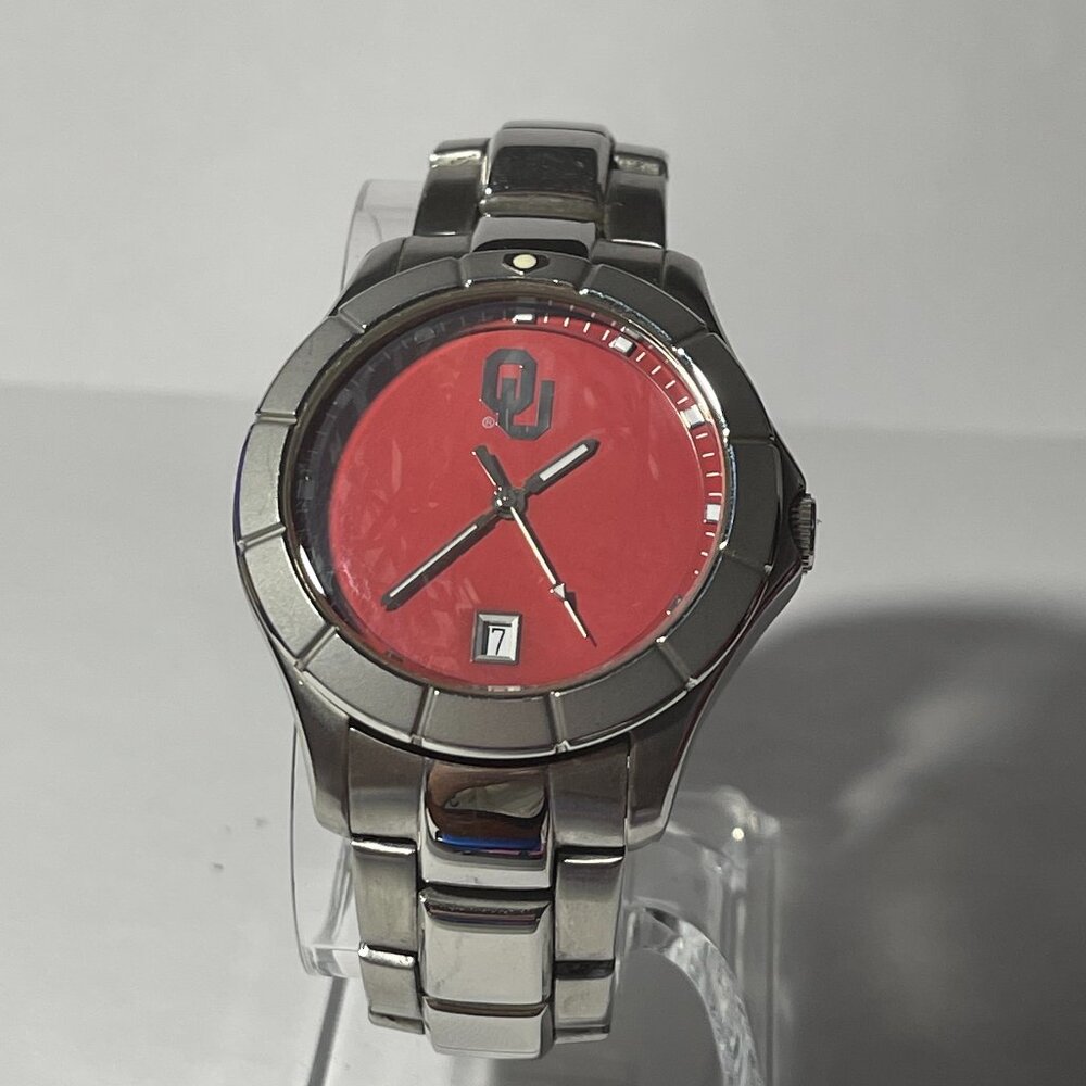 Oklahoma Sooners NCAA Stainless-Steel Watch by Fossil NEW (RARE)